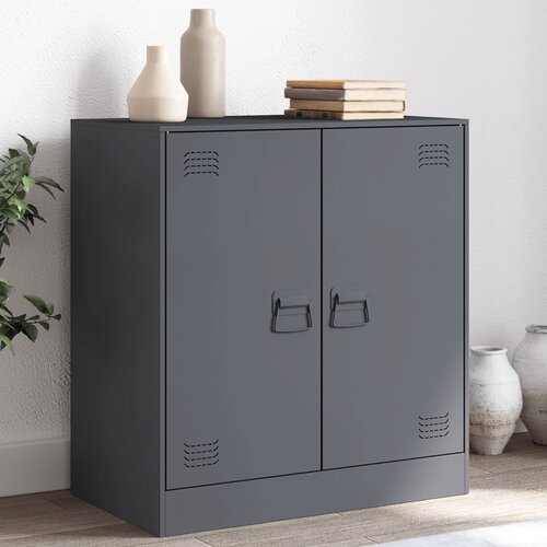 vidaXL Komoda antracitna 67x39x73 cm jeklo Cene
