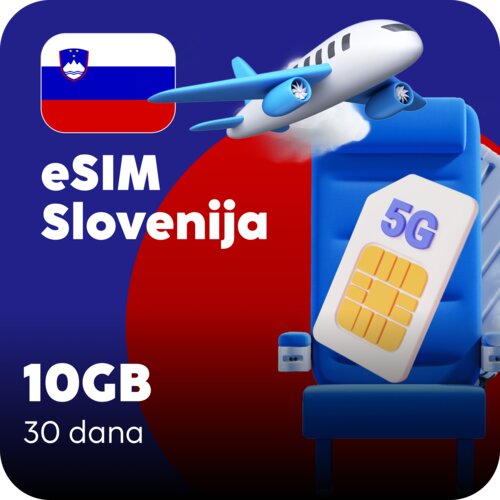 Ananas eSIM Slovenija eSIM kartica - 10GB prepaid mobilnih podataka za 30 dana Cene