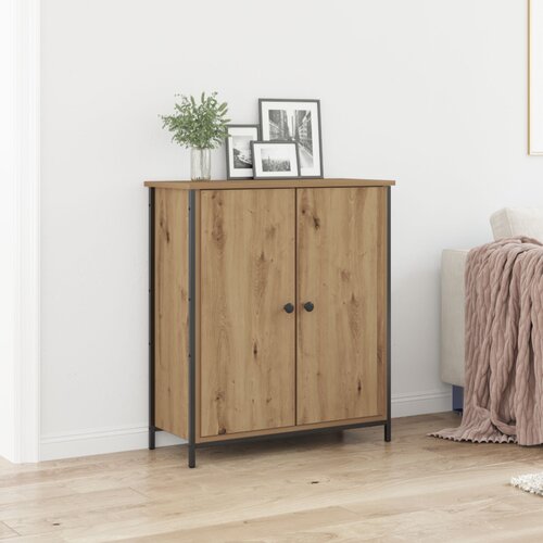 VidaXL Sideboard Artisan Oak &amp;Scaron;perploča i metal Srednji Slike