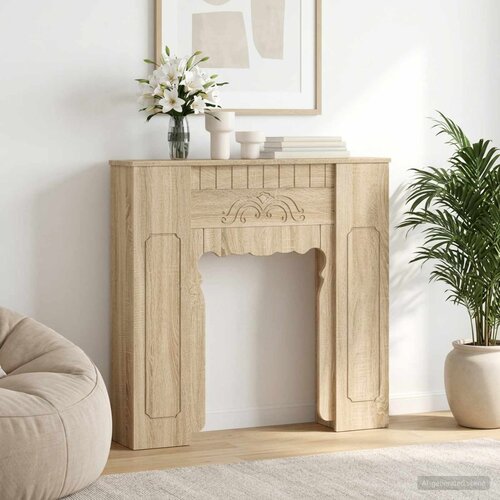  Okvir za kamin Hrast sonoma 93 x 20 x 89 cm Konstruirano drvo Slike