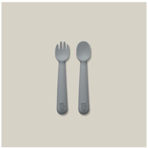 Interbaby silikonski set pribora za jelo Petrol Grey Slike