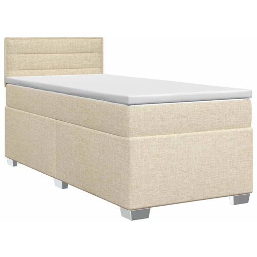  Boxspring krevet s madracem Krem 90 x 200 cm Tkanina - Krem 90 x 200 cm Dizajn linija Slike