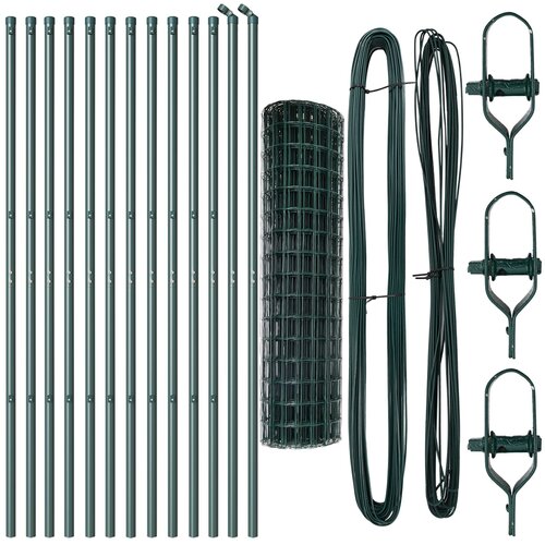 VidaXL Euro Ograda s 13 Stupovima 1.2x25 m Galvanizirani Čelik Zelena Slike