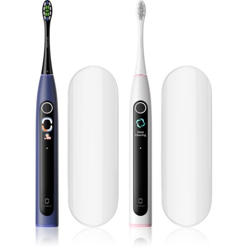 Oclean X Lite Set Duo pack sonična zobna ščetka DUO paket s potovalnim etuijem Dark Blue+Grey Cene