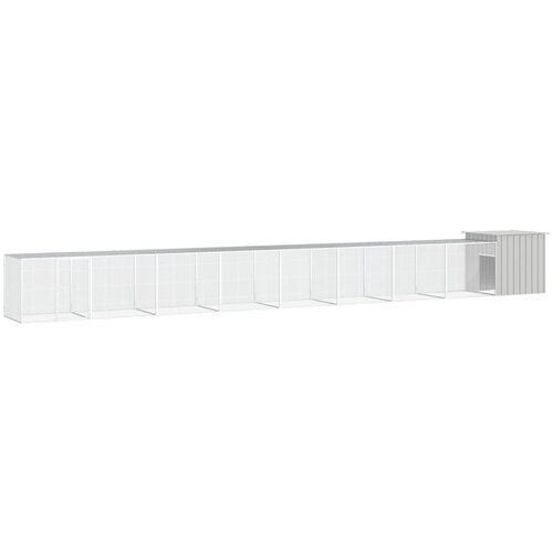 vidaXL Kokošnjak siv 900x91x100 cm pocinkano jeklo Cene