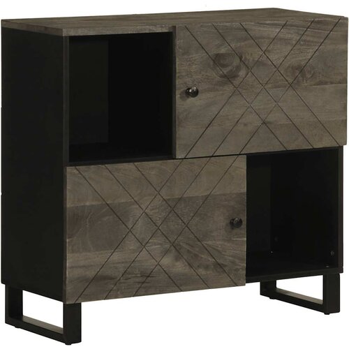  Komoda crna 80x33x75 cm Puno drvo Mango Cene