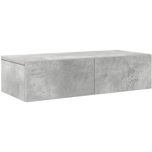 Maison Chic Stenska polica - Viseča Polica s predali betonsko siv 60x26,5x15 cm inž. les, (21793545) Slike