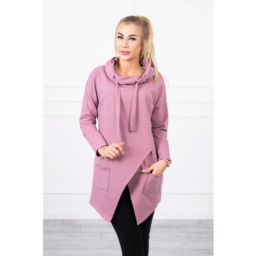 Kesi Tunic with clutch front Oversize dark pink Slike