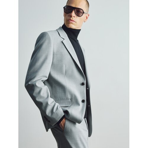 Reserved Karirani slim fit sako - svijetlo siva Slike