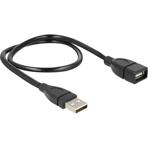 Delock USB 2.0 [1x mo&scaron;ki konektor USB 2.0 tipa A - 1x ženski konektor USB 2.0 tipa A] 0.5 m črna prilagodljiv kabel-gosji vrat USB kabel USB 2., (20417410) Cene