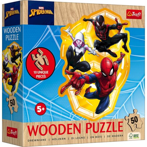  Lesena sestavljanka Junior 50 delov - Marvel Spiderman - 1 k. Slike