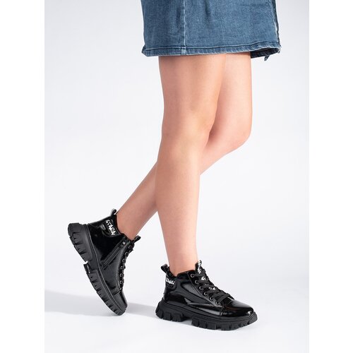 Sergio Leone Lacquered black women&amp;#039;s boots by Slike