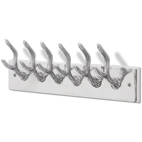 vidaXL Aluminijasto Garderobno Obešalo za Plašče / Klobuke / Kravate Srebrno Cene