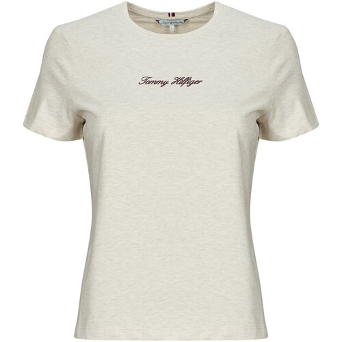 Tommy Hilfiger CLASSIC SCRIPT REG SS TEE Bež Slike