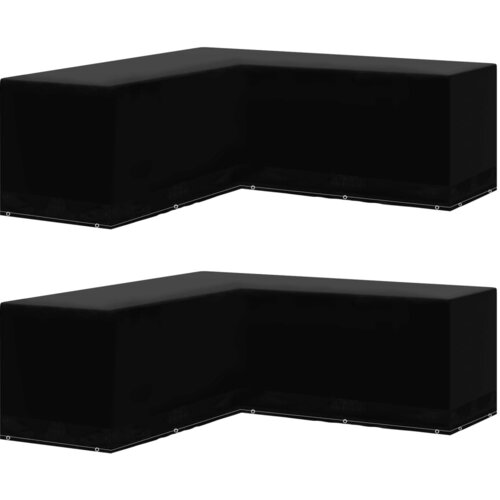 VidaXL Pokrivali za vrtno pohi&amp;scaron;tvo L-oblike 12 obročkov 250x250x90 cm, (20766544) Slike