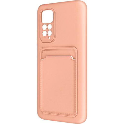 AVIZAR Ovitek za Xiaomi Redmi Note 11 in 11s z držalom za kartico, mehak silikon - losos, (20516783) Cene