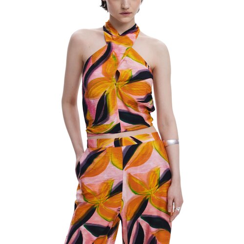 Desigual Topi & Bluze BLUS_EOS 25SWBW07 Oranžna Cene