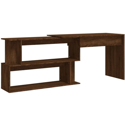 Maison Chic Kotna Pisalna miza - pisarniška miza - Računalniška miza rjav hrast 200x50x76 cm inženirski les, (21785539) Cene