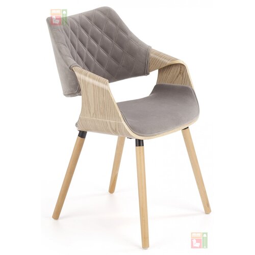 Halmar Stolica K396 - svijetli hrast/siva Cijene