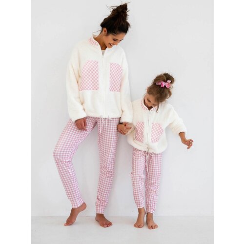 Sensis Sweatshirt Nanny Kids L/R 110-128 ecru-pink 001 Slike