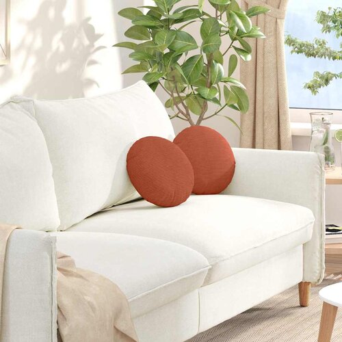  Jastučići za sjedenje 2 pcs Crvena narančasta &Oslash;30 x 13 cm Cijene