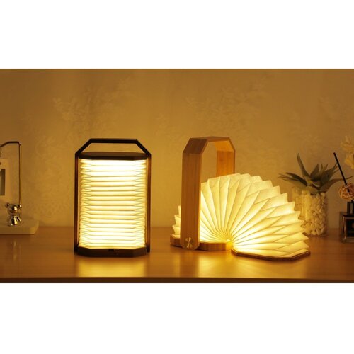 Gingko bijela/u tamnoj prirodnoj boji led stolna lampa (visina 4 cm) origami &amp;ndash; Slike