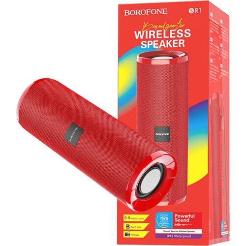 Borofone Zvučnik bežični, Bluetooth, 1200 mAh, 3 h, crvena &ndash; BR1 Beyond Red Cijene