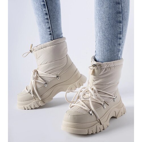 Gemre Beige insulated snow boots Aubine Cene