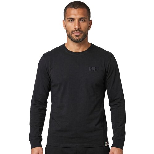 Leone 1947 Majice & Polo majice Man Long Sleeves Small Logo Črna Cene