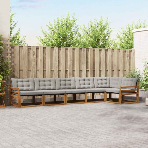  Set vanjskih sofa 6 kom. Prirodna i svijetlo siva Smeđa 408 x 170,5 x 73 cm Cijene
