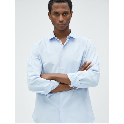 Koton shirt - blue - slim fit Cene