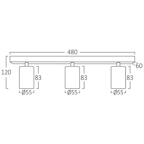 Braytron bela spot lampa 3xGU10 Slike