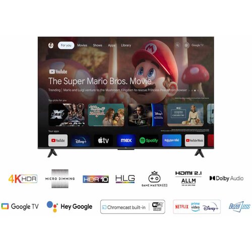 Tcl 65"V6B 4K TV Google OSHDR10 and HDR HLG; HDMI 2.1;Game Master 2.0; Dolby Audio Cijene