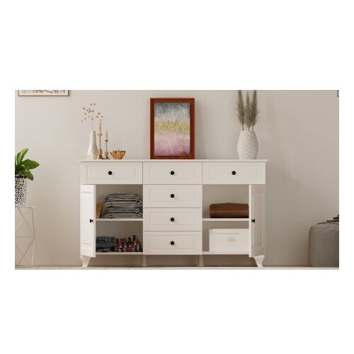 Hanah home Komoda Rb-025-01, 130x87x43 cm, Bijela Slike