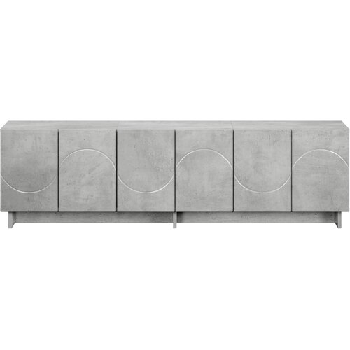  TV stalak 140 x 34,5 x 40 cm Betonska siva Konstruirano drvo Slike
