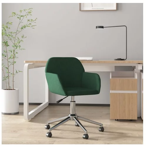  Vrtljiv pisarniški stol temno zeleno blago