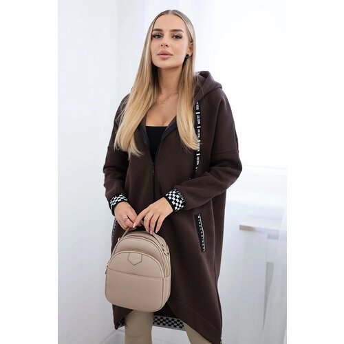 Kesi Brown zip-up hoodie Cene