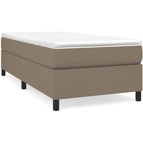 VidaXL Box spring postelja z vzmetnico taupe 90x200 cm blago, (20791376) Slike