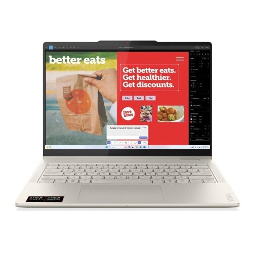Lenovo Yoga 7 2-v-1 prenosnik, AMD Ryzen AI 5 340, 14-palčni WUXGA OLED z večdotikovnim zaslonom (MT), 24 GB RAM, 1 TB, integrirana grafika (UMA), Windows 11 Home (W11H), Seashell, 3-letna garancija, brez napajalnika Cene