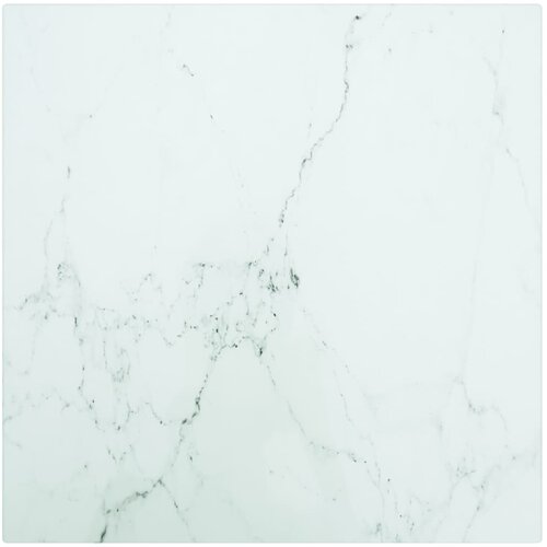 Stolna ploča bijela 30x30 cm 6 mm staklena s mramornim uzorkom Cijene