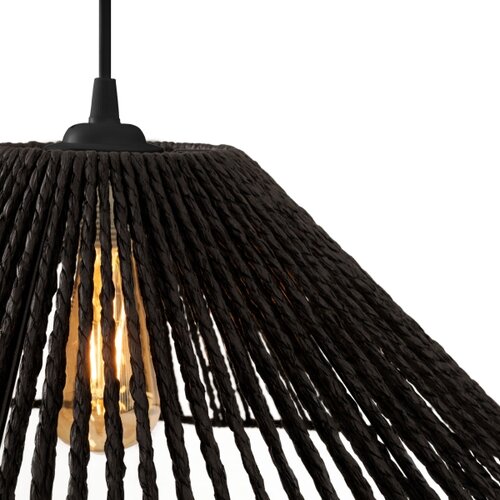  MAXLIGHT P0579 - Visilica na sajli AMALFI 1xE27/15W/230V prečnik 45 cm crna Slike