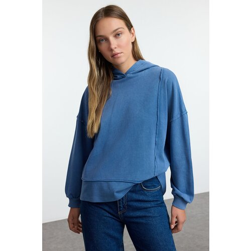 Trendyol Indigo wash Knitted Sweatshirt Slike