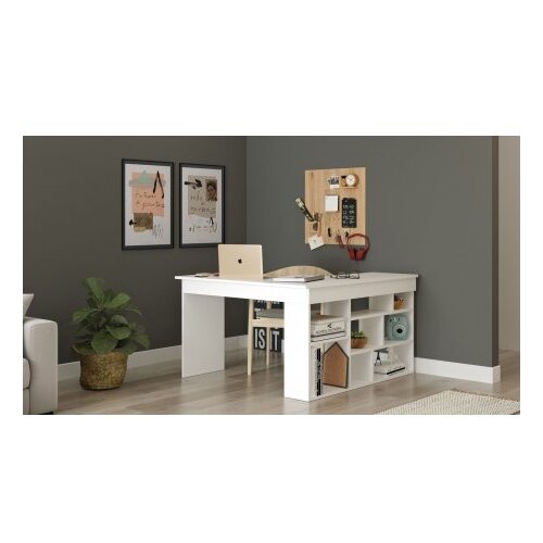 Hanah home CT5 W Radni sto 129x72x120cm, Bijeli Slike