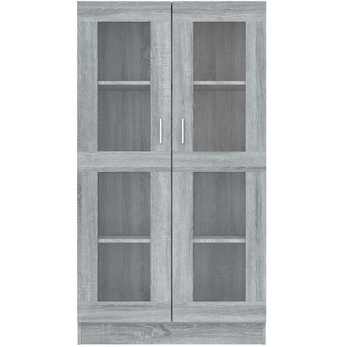 VidaXL vitrina siva sonoma 82,5x30,5x150 cm konstruiran les Slike