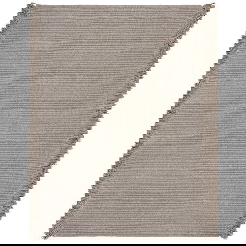 Flair Rugs Siva ročno tkana preproga iz me&amp;scaron;anice volne 160x230 cm Rene Fringed Ribbed &amp;ndash; Slike