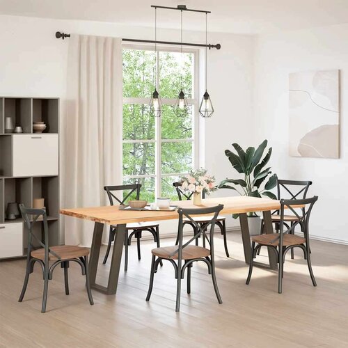 VidaXL Noge za blagovaonski stol U-oblik 2 kom Prirodni čelik 50 x (72-73) cm Čelik - Prirodna 50 x (72-73) cm 1 Slike