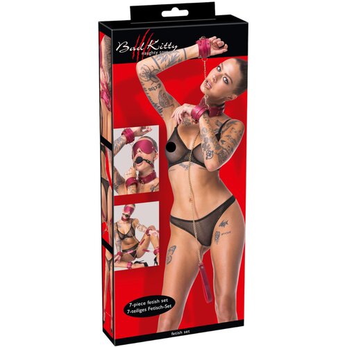 Bad Kitty bondage set - 7 dijelova (crveno) Cijene