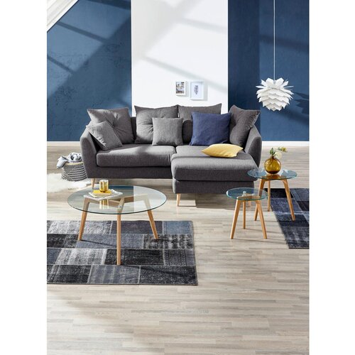 CARRYHOME klubska miza, prozorno, barve hrasta Slike