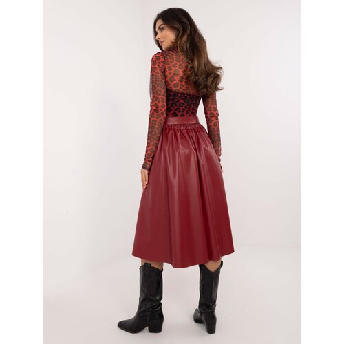 Italy Moda Skirt-DHJ-SD-A1997.76-Burgundy Cene