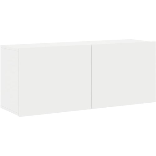 Maison Chic Stenska TV omarica - TV stojalo - Televizijska omarica bela 100x30x41 cm, (21698694) Slike